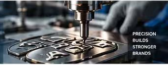 Precision machining a custom metal emblem