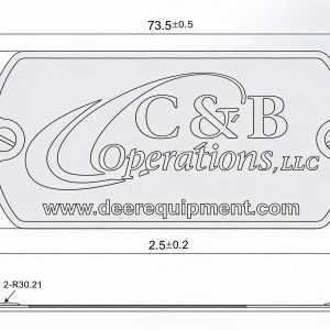 04-2-2 Deere Equipment: Heavy-Duty Metal Name Plates for Equipment: CNC & Mining