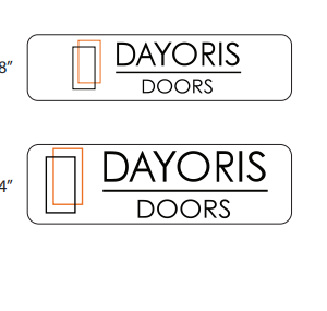 metal branding plates for interior doors and wall panels