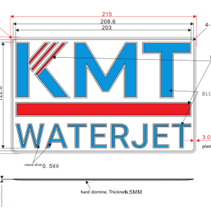 Domed Aluminum Nameplates for Industrial Equipment and Waterjet System Brands