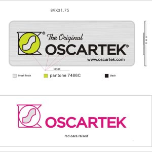 Aluminum Stamped Branding Plates for Food Service Display Cases and Refrigerated Showcases